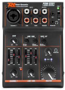 Mikser 2-kanałowy USB Power Dynamics PDM-D301 one size 1
