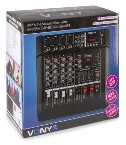 Vonyx Powermikser 5-kanałowy DSP BT SD USB MP3 AM5A one size 10