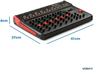 Vonyx Mikser muzyczny 10-kanałowy REC BT DSP USB VM-KG10 one size 13