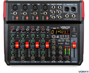 Mikser muzyczny 8-kanałowy REC BT DSP USB VM-KG08 Vonyx one size 8