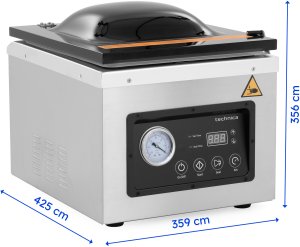 Pakowarka próżniowa komorowa, z pompą olejową, 950 W, 359x425x356 mm, dł. listwy zgrzewającej 300 mm | TECHNICA, Platinum Line 4