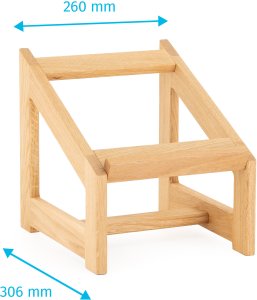 Podstawa bufetowa, drewniana, GN 1/2, skośna, wysoka, 260x306x290 mm | TECHNICA, Buffet Line 2