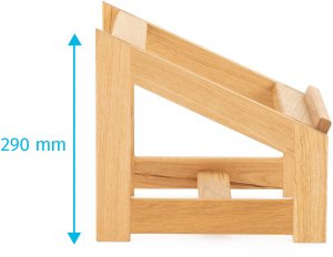 Podstawa bufetowa, drewniana, GN 1/2, skośna, wysoka, 260x306x290 mm | TECHNICA, Buffet Line 4