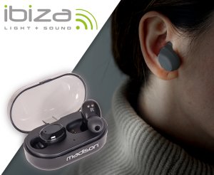 Słuchawki dokanałowe bluetooth ETWS150-BK Madison one size 9