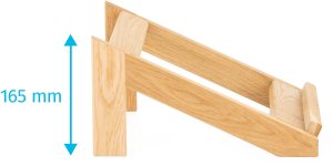 Podstawa bufetowa, drewniana, GN 1/2, skośna, niska, 260x306x165 mm | TECHNICA, Buffet Line 4