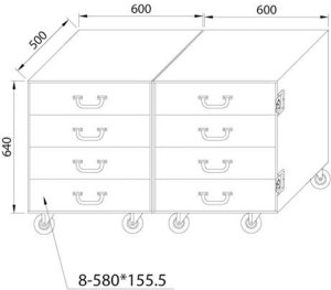 PD-FA4 8 Drawer Engineering Case one size 6