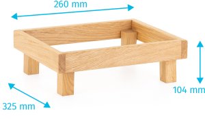 Nakładka bufetowa, drewniana, GN 1/2, 260x325x104 mm | TECHNICA, Buffet Line 2