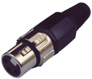 Złącze żeńskie 3-pin, metalowe - XLR-F one size 1