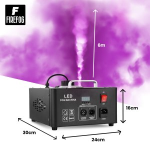 Wytwornica dymu pionowego z LED RGB 1200W Goliath1200LED DMX pilot /Firefog one size 18