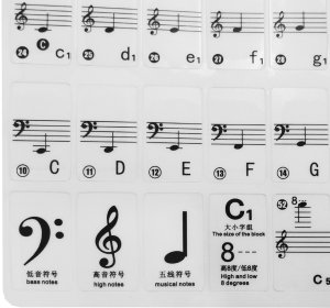 Naklejki na klawisze do pianina/keyboardu one size 5