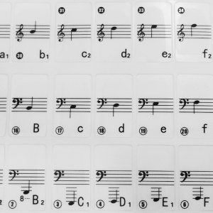 Naklejki na klawisze do pianina/keyboardu one size 6