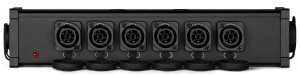 Rozdzielacz zasilania Power Dynamics PSB35 z 7 wodoodpornymi złączami Powercon P-Con IN 7x P-Con OUT one size 5