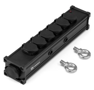 Rozdzielacz zasilania Power Dynamics PSB35 z 7 wodoodpornymi złączami Powercon P-Con IN 7x P-Con OUT one size 10