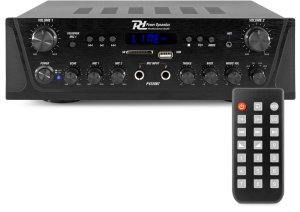 Power Dynamics Wzmacniacz audio PV220BT 2 strefowy 100W USB SD BT FM LED pilot one size 11