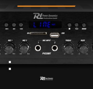 Power Dynamics Wzmacniacz audio PV220BT 2 strefowy 100W USB SD BT FM LED pilot one size 14