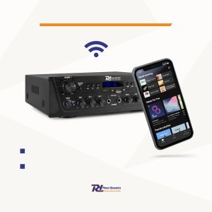 Power Dynamics Wzmacniacz audio PV220BT 2 strefowy 100W USB SD BT FM LED pilot one size 15