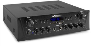 Power Dynamics Wzmacniacz audio PV220BT 2 strefowy 100W USB SD BT FM LED pilot one size 6