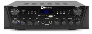 Power Dynamics Wzmacniacz audio PV220BT 2 strefowy 100W USB SD BT FM LED pilot one size 8
