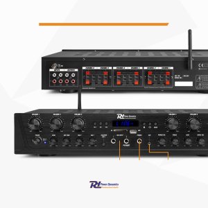 Power Dynamics Wzmacniacz audio PV260BT 6 strefowy 600W BT USB SD FM pilot one size 10