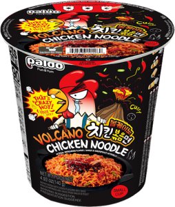 Makaron Volcano Chicken Noodle w kubku, szalenie ostry 70g - Paldo 1