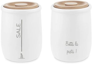 Pojemnik na sól 800ml GliOnesti biała porcelana La Porcellana Bianca 1