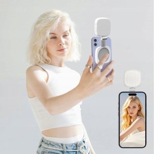 Lampa LED + Lusterko na Magnes do Telefonu MagSafe Zdjęcia Selfie Vlog C140 / Czarny 4