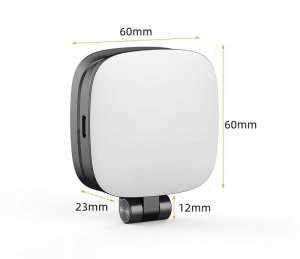 Lampa LED + Lusterko na Magnes do Telefonu MagSafe Zdjęcia Selfie Vlog C140 / Czarny 10