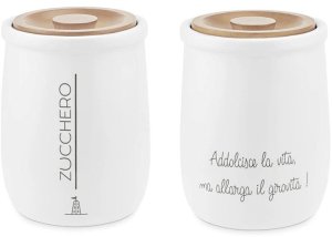 Pojemnik na cukier 800 ml Gli Onesti biała porcelana La Porcellana Bianca 1