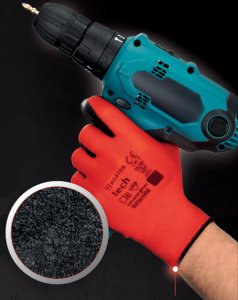 Rękawice Robocze MERCATOR Tech Red+Black Latex - 12 Par (8 - M) 10