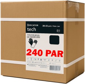 Rękawice Robocze MERCATOR Tech Red+Black Latex - 240 Par (8 - M) 9