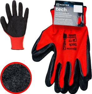 Rękawice Robocze MERCATOR Tech Red+Black Latex - 1 Para (10 - XL) 4