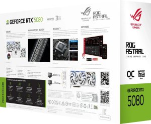 Karta graficzna Asus ROG Astral GeForce RTX 5080 White OC 16GB GDDR7 DLSS4 (ROG-ASTRAL-RTX5080-O16G-WHITE) 15