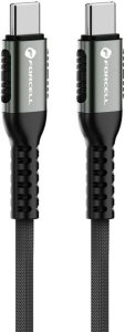 Kabel USB C do USB C Forcell F-Energy QC4.0 PD 5A 100W Cafule 0,25 m C260 czarny 1