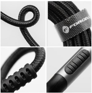 Kabel USB ForCell USB-C - USB-C 0.25 m Czarny 3