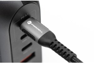 Kabel USB ForCell USB-A - Lightning 0.25 m Czarny 2