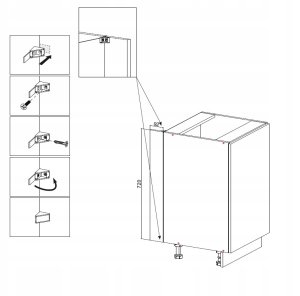 MEBLE KUCHENNE ZESTAW VARIO 240X180CM Z4 CZARNY/EVOKE BLAT DISTRICT BEZ AGD 4