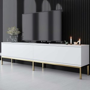 TV stalas Lord, baltas/auksinis 1