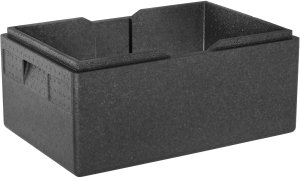 Pojemnik termoizolacyjny piekarniczy, głębokość 320 mm, 80 l, 685x485x365 mm z pokrywą, ładowany od góry | TECHNICA, Silver Line 2