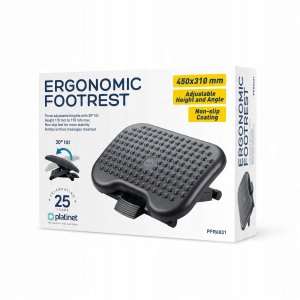 PLATINET FOOTREST PODNÓŻEK ERGONOMICZNY 460x350x110mm 3 LEVELS ADJUSTMENT [46197] 3