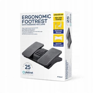 PLATINET FOOTREST PODNÓŻEK ERGONOMICZNY 432x320x105mm 2 LEVELS ADJUSTMENT BLACK [46199] 4