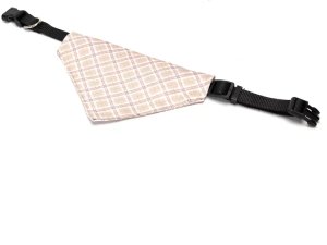 Trójkątny szalik 15x9cm chusta w kratę z obrożą 30cm dla psa lub kota 5