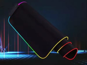 Podkładka Verk Podkładka gamingowa podświetlana rgb xxl 90x40 pod myszkę klawiaturę usb 10