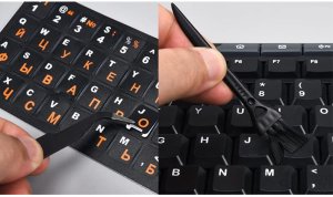 Verk Naklejki nakładki nalepki na klawiaturę laptopa pc qwerty cyrlica 11x13mm 11