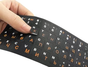 Verk Naklejki nakładki nalepki na klawiaturę laptopa pc qwerty cyrlica 11x13mm 10