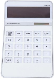 Kalkulator Biurowy Duży Wyświetlacz 10-Cyfrowy Elegancki Biały LEAN 2