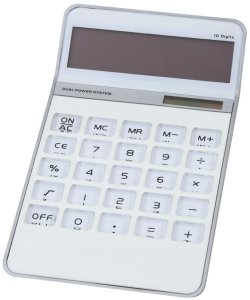 Kalkulator Biurowy Duży Wyświetlacz 10-Cyfrowy Elegancki Biały LEAN 3