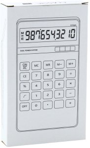 Kalkulator Biurowy Duży Wyświetlacz 10-Cyfrowy Elegancki Biały LEAN 4