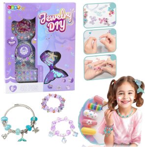 Zestaw Piękności Biżuteria Bransoletka Koraliki Spinka Syreni Ogon 48el LEAN Toys 1