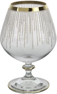 Komplet 6 kieliszków do koniaku 400 ml Koral Gold 2