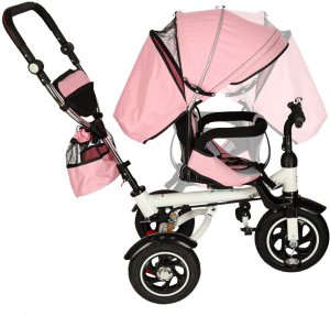 Rowerek trójkołowy Trike Fix V3 rower spacerówka 3w1 obracany 360 wolne koło różowy Kik Sp. z o. o. Sp. k. 18